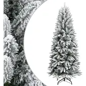 vidaXL Künstlicher Weihnachtsbaum Beschneit 210 cm PVC&PE
