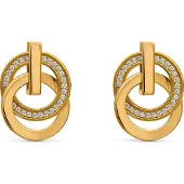 Jette Damen-Ohrstecker Swing 925er Silber 58 Zirkonia Jette Gelbgold