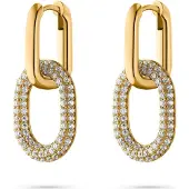 Jette Damen-Creolen 925er Silber 192 Zirkonia Jette Gelbgold