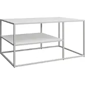 En.casa Couchtisch 'Solund' Stahl 90 x 60 x 45 cm Weiß