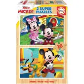 Educa Puzzle Mickey Mouse & Minnie Mouse 2x16 Teile Kinderpuzzle