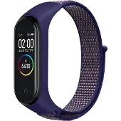 Cover-Discount Xiaomi Mi Band - Nylon Armband Klettverschluss blau