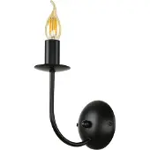 Licht-Erlebnisse Wandlampe Rustikal E14 Schwarz Metall dekorativ innen Wandleuchte Flur Wohnzimmer