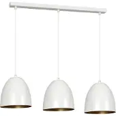 Licht-Erlebnisse Hängeleuchte 3-flammig Metall Retro Design höhenverstellbar Weiß E27 Hängelampe Esstisch