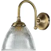 Licht-Erlebnisse Wandlampe Messing Glas E14 in Bronze elegant Handarbeit Wandleuchte innen