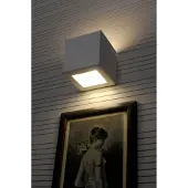 Licht-Erlebnisse Zeitlose Wandleuchte Weiß Gips E27 bemalbare Wandlampe Wohnzimmer Schlafzimmer Flur