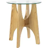 Zuiver Kobe Beistelltisch Eschenholz/Glas Ø45x55 cm