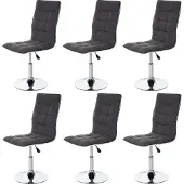 MCW 6er-Set Esszimmerstuhl MCW-C41, Stuhl Küchenstuhl, Stoff/Textil MVG hellgrau
