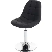 MCW Esszimmerstuhl MCW-A60, Stuhl Drehstuhl, Retro 50er Jahre Design Stoff/Textil dunkelgrau, Chromfuß