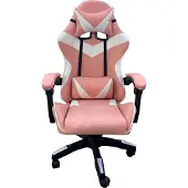 HTI Gamingstuhl Krit Schwarz Kunstleder, ergonomisch, Lordosenstütze mit Massagefunktion, Kippfunktion, 110 kg