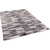 Pergamon Kunstfaser Patchwork Tierfell Beige Braun Stripes, Größe:120x160 cm