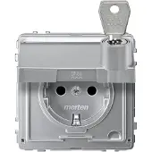 Merten SCHUKO-Steckdose alu MEG2317-7260