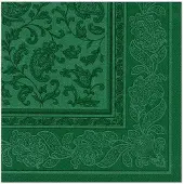 Papstar 50 Servietten "ROYAL Collection" 1/4-Falz 40 cm x 40 cm dunkelgrün "Ornaments"