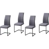 HTI Schwingstuhl SallyP Grau hohe Rückenlehne 42x99x56 cm Sitzhöhe 47,5 cm