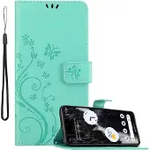 Cadorabo Hülle für Google PIXEL 7 mit Blumen Muster
