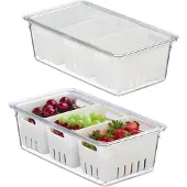Relaxdays 2x Kühlschrank-Organizer