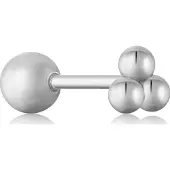 Ania Haie Ohrstecker Triple Ball Barbell 925 Sterling Silber