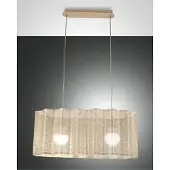 FABAS LUCE Pendelleuchte Glicine E27 2000x300mm Gold