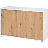 Hammerbacher Schiebetürschrank 2OH 120cm BS Weiss/Asteiche