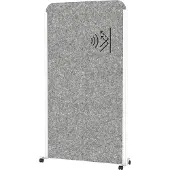 MAUL Mobiles Stellwandsystem MAULcocoon Akustik, B 1000 x H 1800 mm, dunkelgraue Oberfläche, weiß