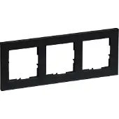 Legrand SEANO+, 3-fach Rahmen, Schwarz lackiert, 1 Stk.