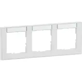 Legrand SEANO+, 3-fach Rahmen, horizontal, mit Beschriftungsfeld, Ultraweiss, 1 Stk.