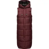 MARIKOO Damen Winterweste Sayorii – lang, warm & mit Kapuze