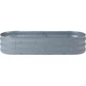 Casa.pro Pflanzbeet ‘Alfedena’ verzinkter Stahl oval 129 x 50 x 25 cm Anthrazit