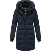 NAVAHOO Steppmantel "Knutschilein" Stylischer Damenmantel mit abnehmbarem Fleece-Kragen