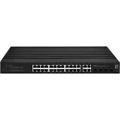 LevelOne IGS-2128 Switch: 24 RJ45-Anschlüsse + 4 SFP-Anschlüsse, Industrietauglich - Switch - 1 Gbps