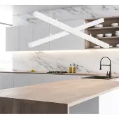 Nova Luce X-LINE LED Pendelleuchte Weiß 40W Warmweiss 100x8x120cm dimmbar 9060910