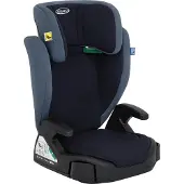 Graco Junior Maxi i-Size R129 Kindersitz, ca. 3,5 bis 12 Jahre (100 bis 150 cm), Kindersitzerhöhung, Armlehnen und Kopfstütze höhenverstellbar, leicht, mit Getränkehalter, blau, Navy