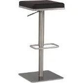 Wohnling Barhocker Schwarz Kunstleder Edelstahl Barstuhl Modern Tresenstuhl Drehbar Gepolstert Bistrohocker Metall Hoch Thekenhocker Höhenverstellbar
