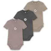 Normani 3er Set Baby Merino Kurzarmbody „Tihoi" - 9323