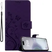Cadorabo Hülle für iPhone 16 mit Blumen Muster
