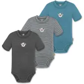 Normani 3er Set Baby Merino Kurzarmbody „Tihoi" - 9319