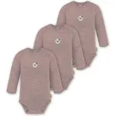 Normani 3er Pack Baby Merino Body Langarm „Auckland" - 9371