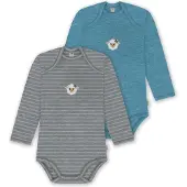 Normani 2er Pack Baby Merino Body Langarm „Auckland" - 9381