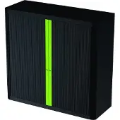 Easy Rollladenschrank easyoffice BxTxH 86x37,5x104cm schwarz/grün