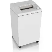 Ideal Aktenvernichter 3104 SMC/O, Minischnitt 0,8 x 5 mm, P-7, 120 l, 8-9 Blatt Schnittleistung, Öler, mit Rollen, Blauer Engel, grau