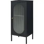 En.casa Beistellschrank 'Karlskrona' 102x43x40 cm Schwarz, matt