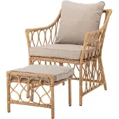 Bloomingville Belluce Loungesessel mit Fußhocker