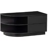 Woood finca tv-möbel rond links 78 cm holz tiefschwarz