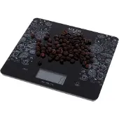 Adler AD 3171, Elektronische Küchenwaage, 10 kg, 1 g, Schwarz, Glas, Rechteck