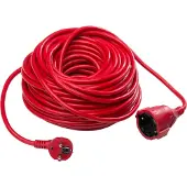As Schwabe Extension cables for indoor use, red, 25 m, Drinnen, Gerade, IP20, IP44, Kunststoff, Rot