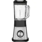 Bomann UM 1374 CB Universalmixer, 4-fach Edelstahlmesser mit „Piranha“-Schliff, 650 Watt-Motor, Ice Crush-Funktion, Edelstahlgehäuse, 6 Stufen, silber