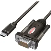 UNITEK Y-1105K, Schwarz, 1,5 m, USB Typ-C, RS-232, Stecker, Stecker