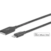 ESTUFF ES601165, 1,5 m, Lightning, USB A, Stecker, Stecker, Grau
