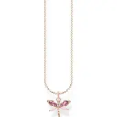 Thomas Sabo Kette Libelle mit Steine roségold