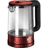 Berlinger Haus Wasserkocher BH-9094 1,7L Burgundy Edelstahl und Borosilikatglas mit Blauem LED-Licht